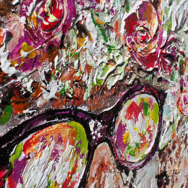 Acryl Leinwandbilder "Giraffen" mit Rahmen Kunst