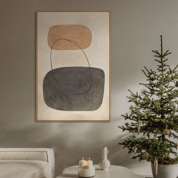 Peinture texturée – Toile peinte à la main « Équilibre des contrastes »