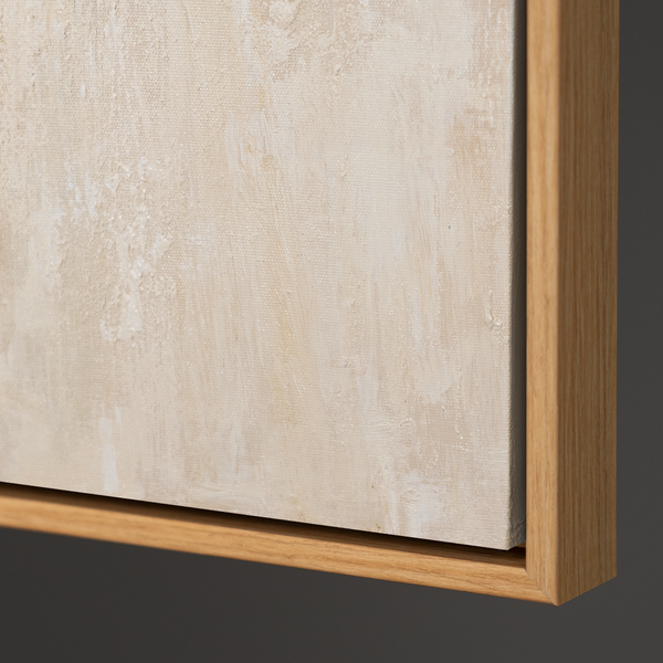 Tableau acrylique encadré « Transitions de lumière » – Art mural abstrait bleu et or