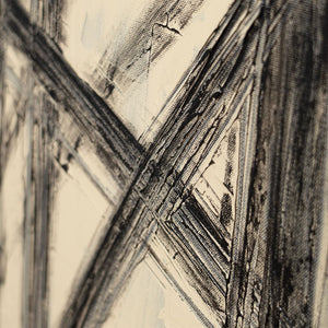 Tableau sur toile peint à la main « Parallèles et intersections » – Décoration murale abstraite et moderne