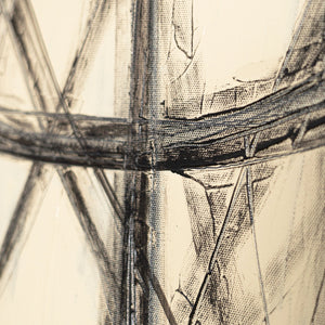 Tableau sur toile peint à la main « Parallèles et intersections » – Décoration murale abstraite et moderne