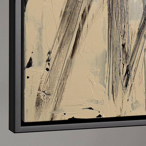 Tableau sur toile peint à la main « Parallèles et intersections » – Décoration murale abstraite et moderne