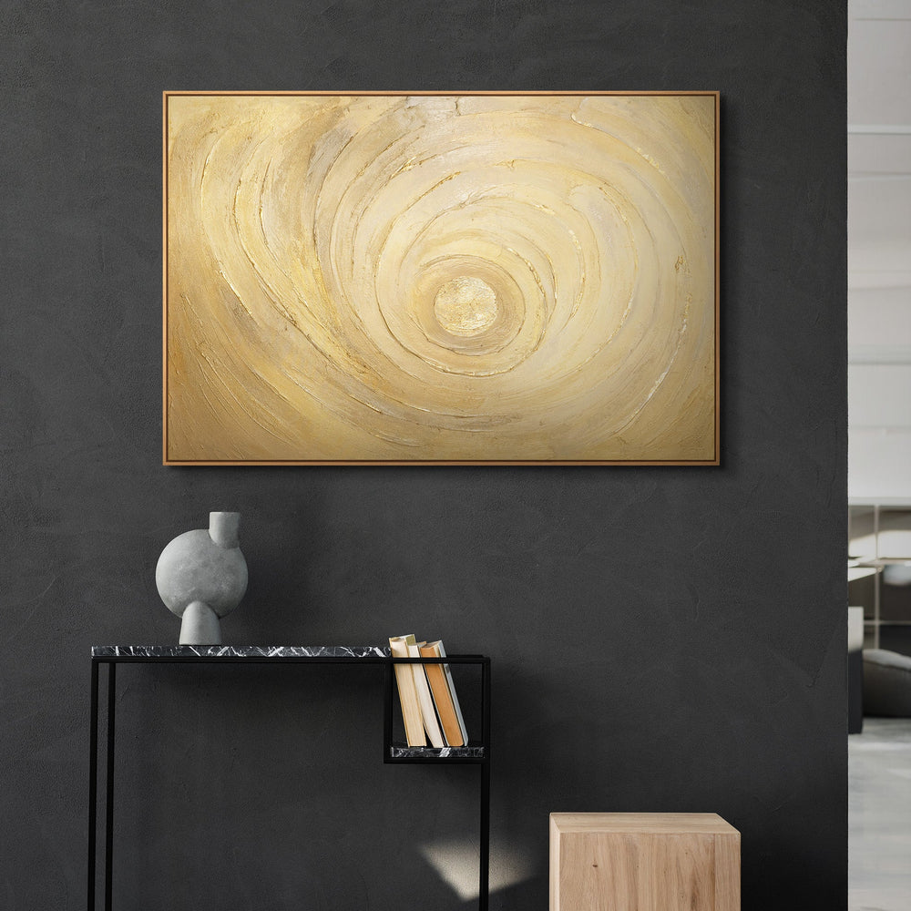 Abstraktes Wandbild in modernem Stil mit feiner Struktur und ruhiger Farbpalette