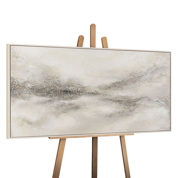 Peinture encadrée « Distance nébuleuse » – Art abstrait moderne