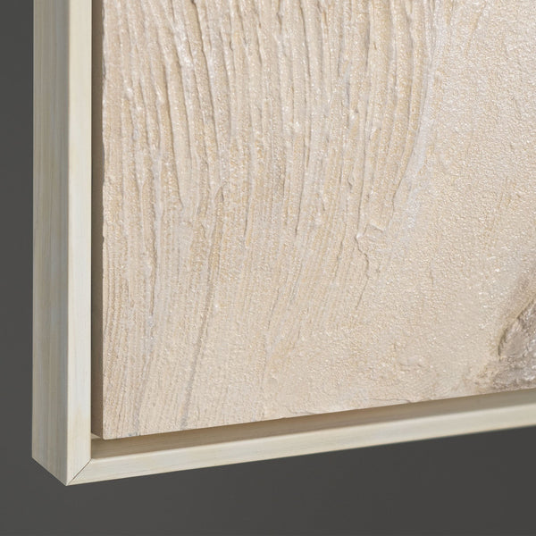 Seitliche Ansicht eines strukturierten Leinwandbildes