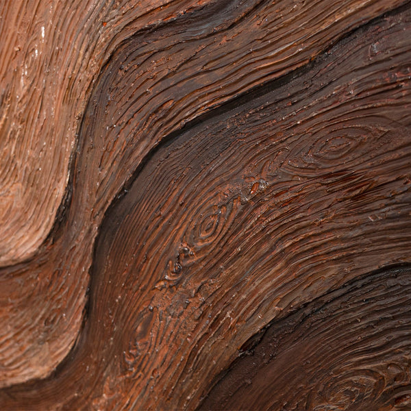 Tableau abstrait peint à la main « Souffle de l'arbre » - peinture acrylique avec cadre