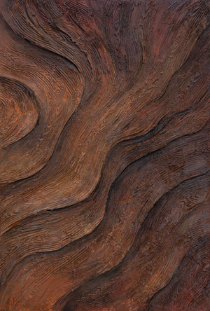 Tableau abstrait peint à la main « Souffle de l'arbre » - peinture acrylique avec cadre