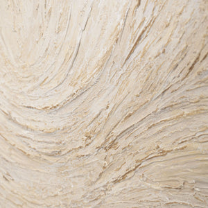 Tableau encadré « Ruisseau d'arbres » – Art abstrait dans les tons beige et crème