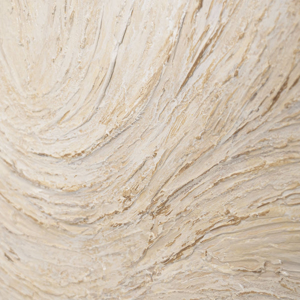 Tableau encadré « Ruisseau d'arbres » – Art abstrait dans les tons beige et crème