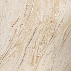 Tableau encadré « Ruisseau d'arbres » – Art abstrait dans les tons beige et crème