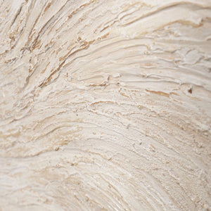 Tableau encadré « Ruisseau d'arbres » – Art abstrait dans les tons beige et crème