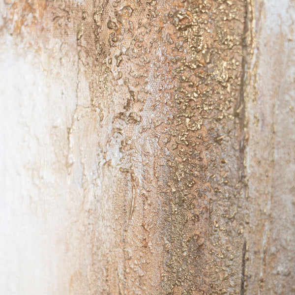 Handgemaltes abstraktes Leinwandbild im Rahmen „Honigdunst“