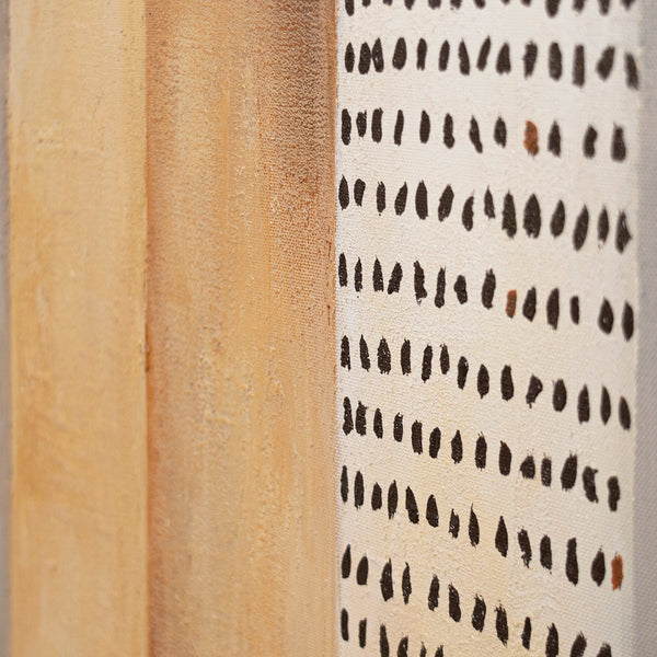 Tableau abstrait sur toile « Cité des figures » – Tableau moderne pour le salon