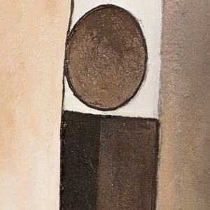 Tableau abstrait sur toile « Cité des figures » – Tableau moderne pour le salon