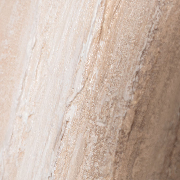 Abstrakte Linienstruktur auf Leinwand in Beige, moderne Wandkunst