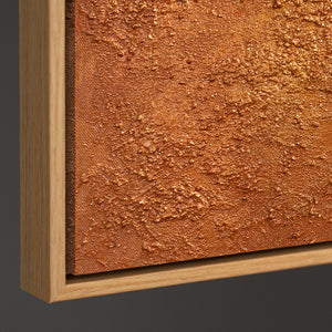 Abstraktes Leinwandbild im Rahmen „Harmonie der Formen“ in warmen Tönen