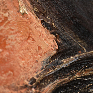 Modernes Acrylbild „Element in Bewegung“ abstrakte Wandkunst mit Struktur