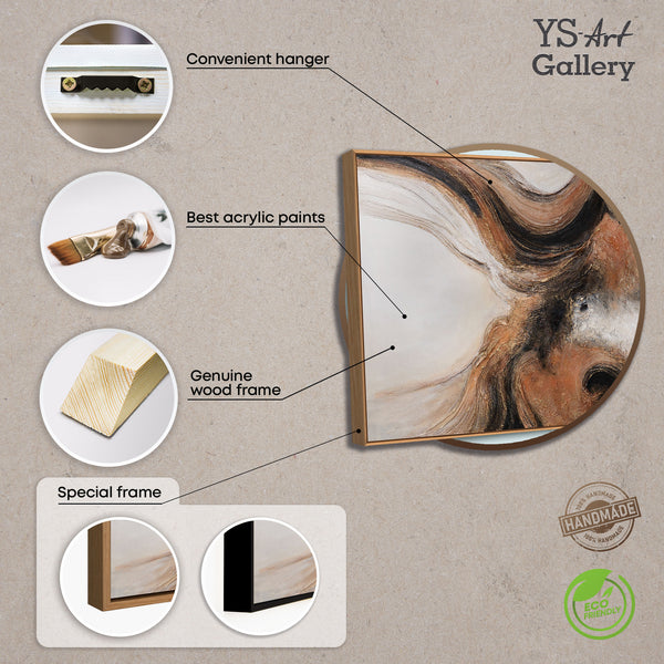 Modernes Acrylbild „Element in Bewegung“ abstrakte Wandkunst mit Struktur