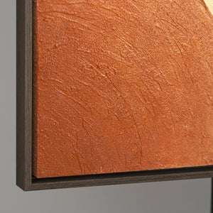 Peinture géométrique abstraite peinte à la main « Entrelacement de formes », encadrée