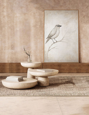 Tableau encadré « Pause chantante » – Œuvre acrylique à motif d'oiseau