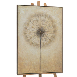 Peinture acrylique peinte à la main « Souffle d'été » – Art abstrait moderne avec cadre