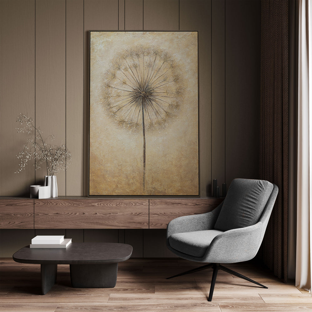 Peinture acrylique peinte à la main « Souffle d'été » – Art abstrait moderne avec cadre