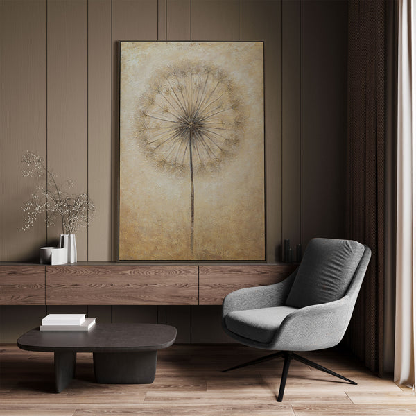 Peinture acrylique peinte à la main « Souffle d'été » – Art abstrait moderne avec cadre