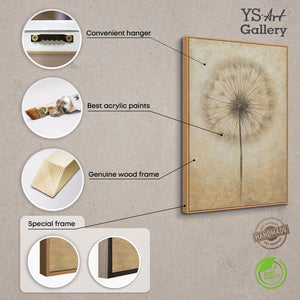 Peinture acrylique peinte à la main « Souffle d'été » – Art abstrait moderne avec cadre