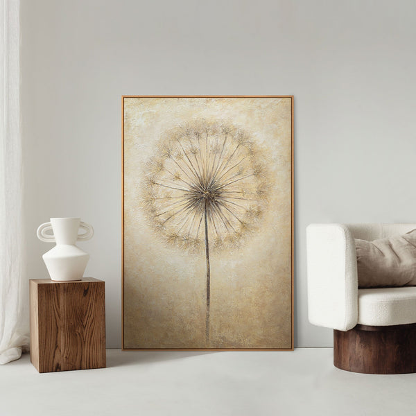 Peinture acrylique peinte à la main « Souffle d'été » – Art abstrait moderne avec cadre