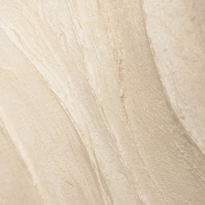 Tableau abstrait sur toile « Soleil de sable » aux tons beiges chauds - peinture moderne avec cadre