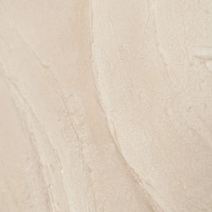 Tableau abstrait sur toile « Soleil de sable » aux tons beiges chauds - peinture moderne avec cadre