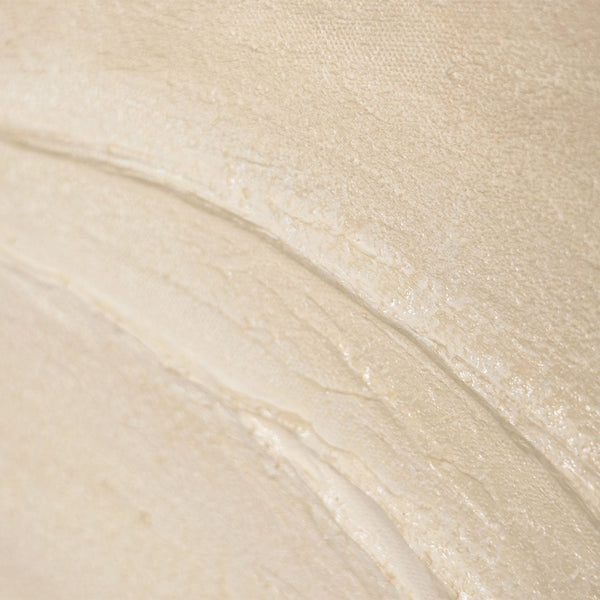 Tableau abstrait sur toile « Soleil de sable » aux tons beiges chauds - peinture moderne avec cadre