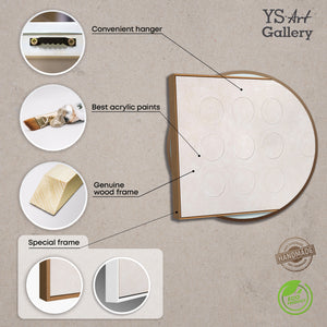 Impression sur toile abstraite « Code blanc » encadrée – art mural moderne