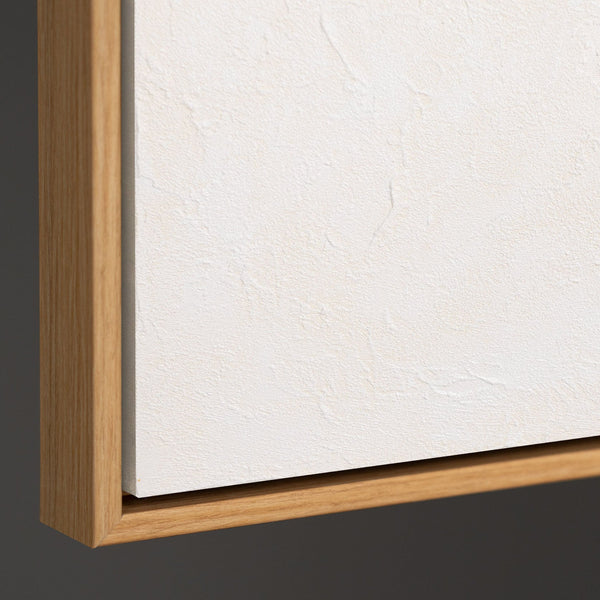 Impression sur toile abstraite « Code blanc » encadrée – art mural moderne