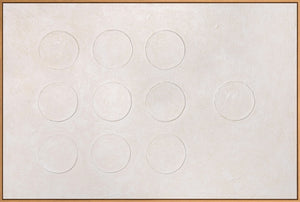 Impression sur toile abstraite « Code blanc » encadrée – art mural moderne