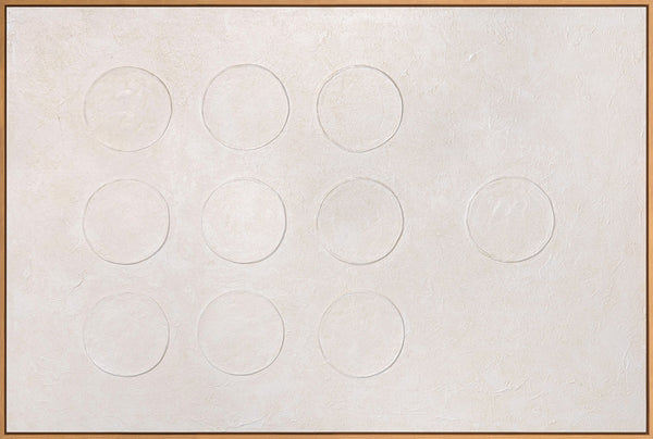 Impression sur toile abstraite « Code blanc » encadrée – art mural moderne