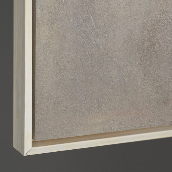 Kantenansicht Leinwand grau orange Struktur