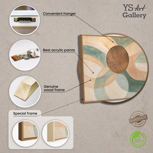 Peinture abstraite apaisante encadrée « Cycle de la vie » sur toile