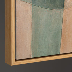 Peinture abstraite apaisante encadrée « Cycle de la vie » sur toile