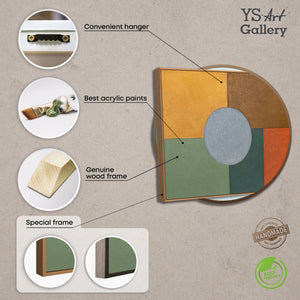 Abstraktes Bild im Rahmen „Kreislauf des Lebens“