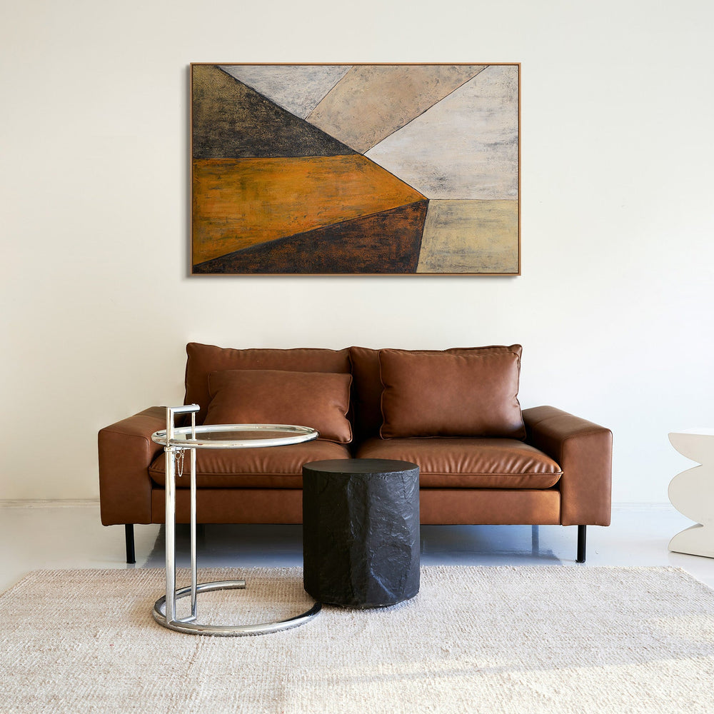 Abstraktes Wandbild in modernem Stil mit feiner Struktur und ruhiger Farbpalette