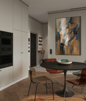 Tableau sur toile peint à la main « Palette du soir » – Art moderne pour le salon