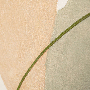 Art abstrait sur toile encadrée aux lignes douces « Entrelacement »