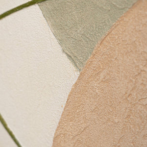 Art abstrait sur toile encadrée aux lignes douces « Entrelacement »