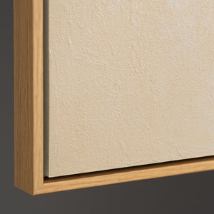 Art abstrait sur toile encadrée aux lignes douces « Entrelacement »