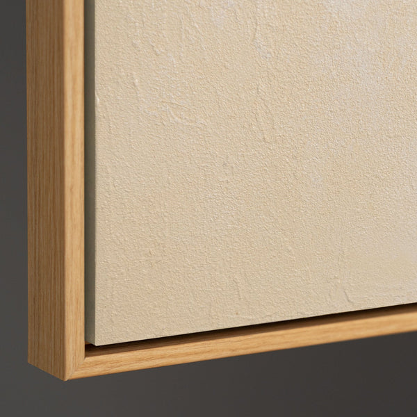 Art abstrait sur toile encadrée aux lignes douces « Entrelacement »