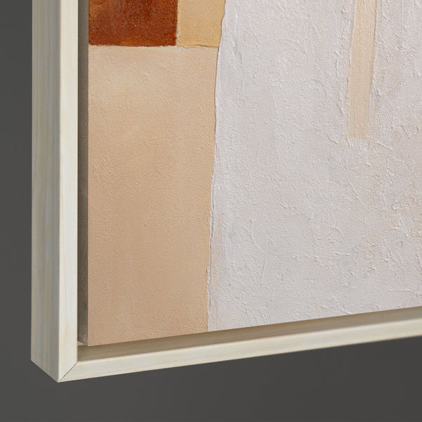 Peintures modernes sur toile encadrées, à la structure fluide, intitulées « Souffle de l'architecture ».