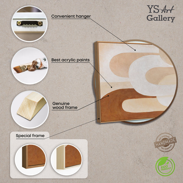 Peintures modernes sur toile encadrées, à la structure fluide, intitulées « Souffle de l'architecture ».