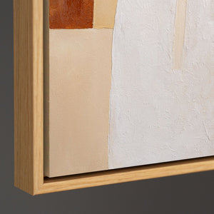 Peintures modernes sur toile encadrées, à la structure fluide, intitulées « Souffle de l'architecture ».