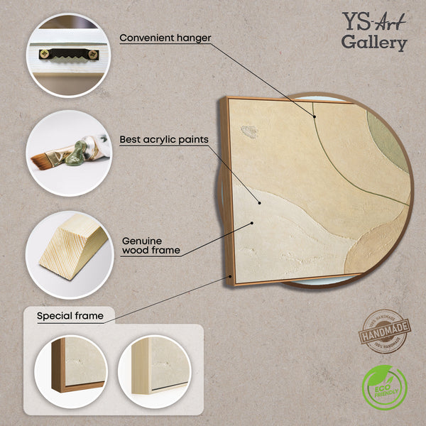 Impressions sur toile modernes aux lignes organiques dans le cadre « Sandweg »